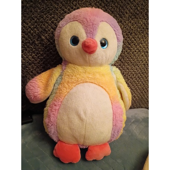 The Petting Zoo Other - Vtg 1994 The Petting Zoo Rainbow Penguin Plush 10" Pastel Tie Dye Stuffed Animal